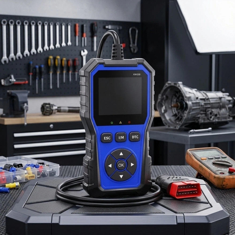 KW330 OBD2 Fault Code Tool with LED Indicators for Automotive Diagnostics