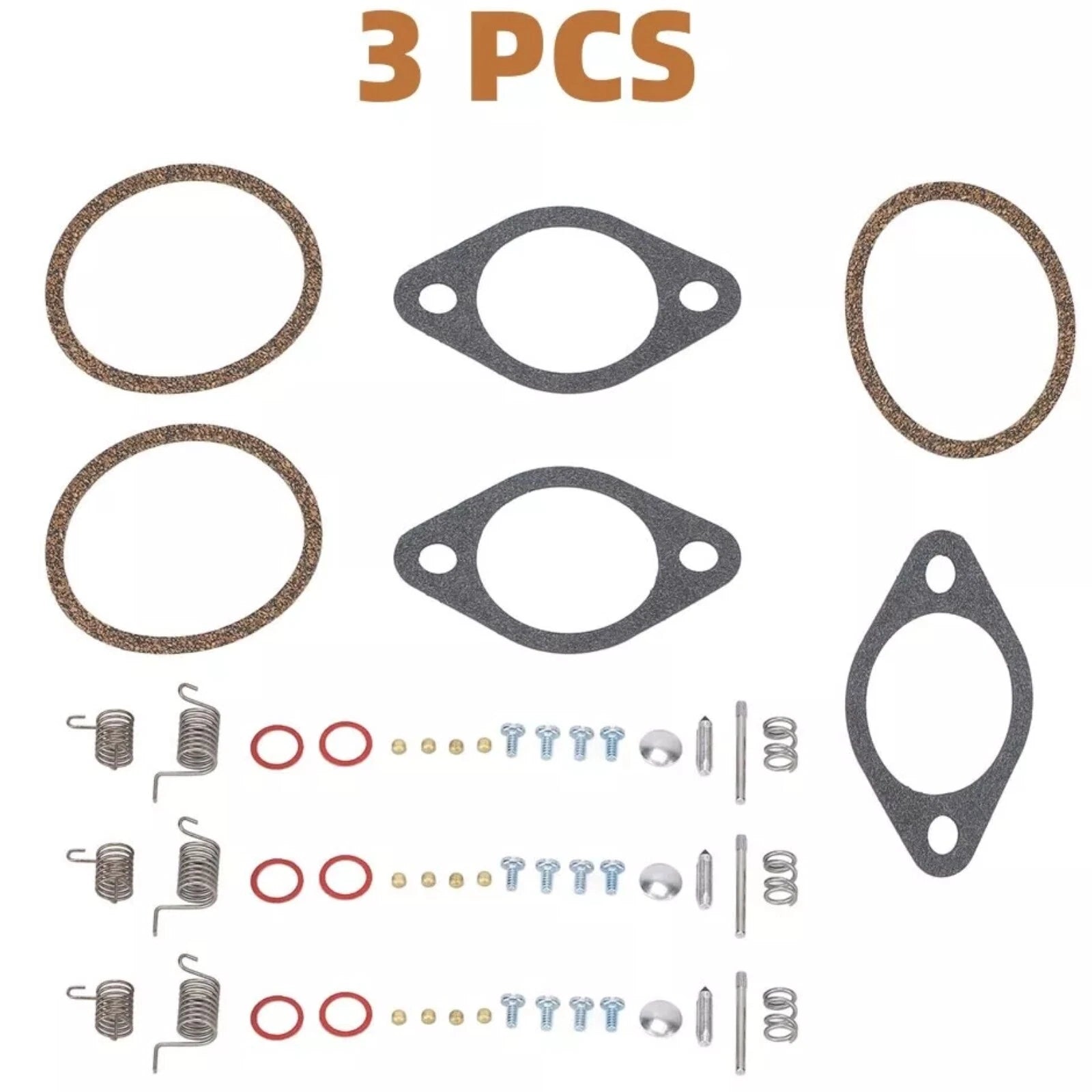 Set of 3 Carburetor Repair Kits for Force Sportjet Outboard (809735A1, FK10357)