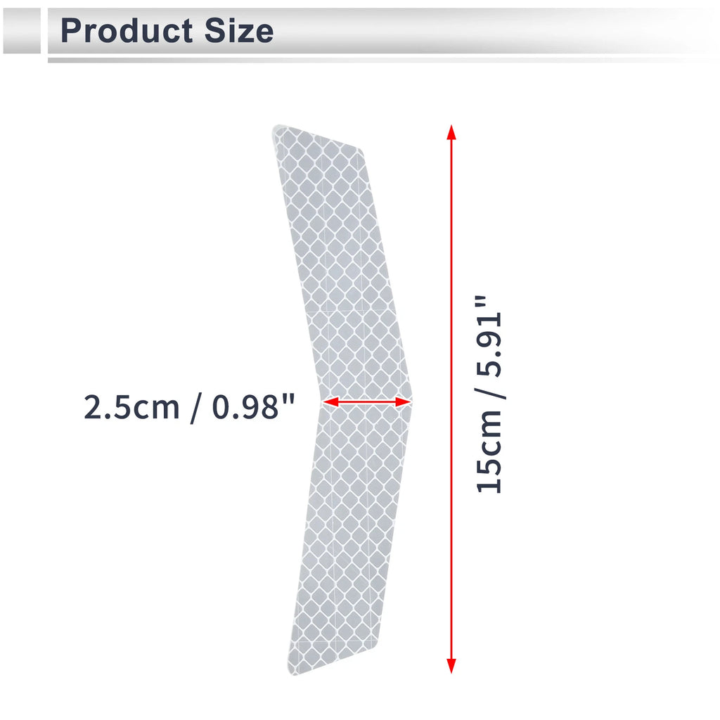 Reflective Bumper Decal for - Fluorescent White Arrow Pattern