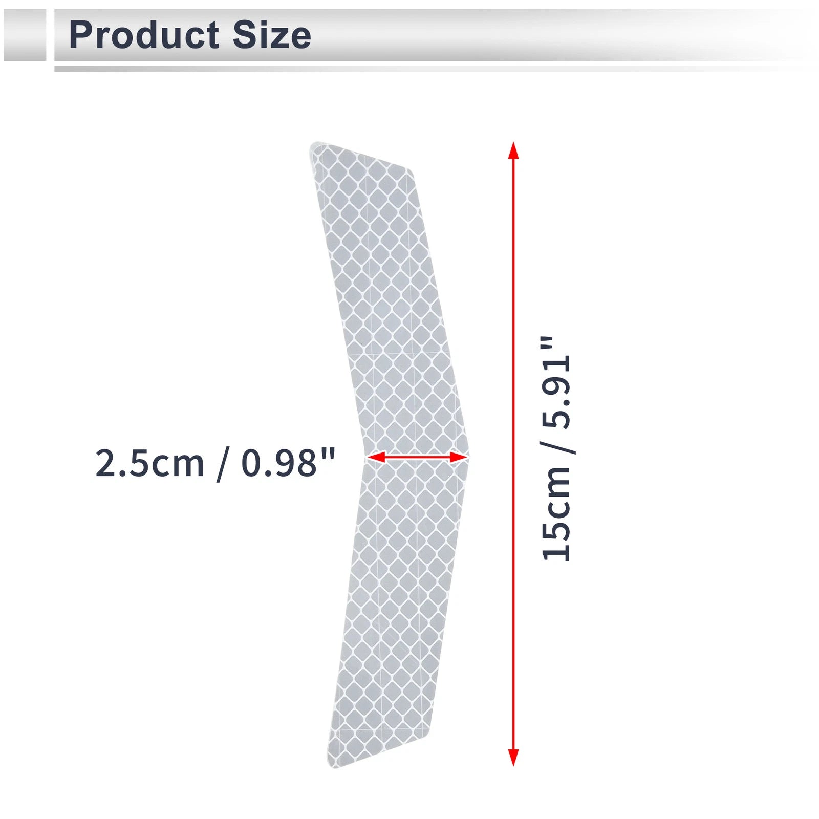 Reflective Bumper Decal for - Fluorescent White Arrow Pattern