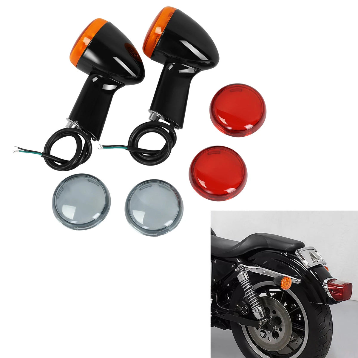 LED Turn Signal Light Long Bracket for Harley Sportster 883 1200 (1992–2022)