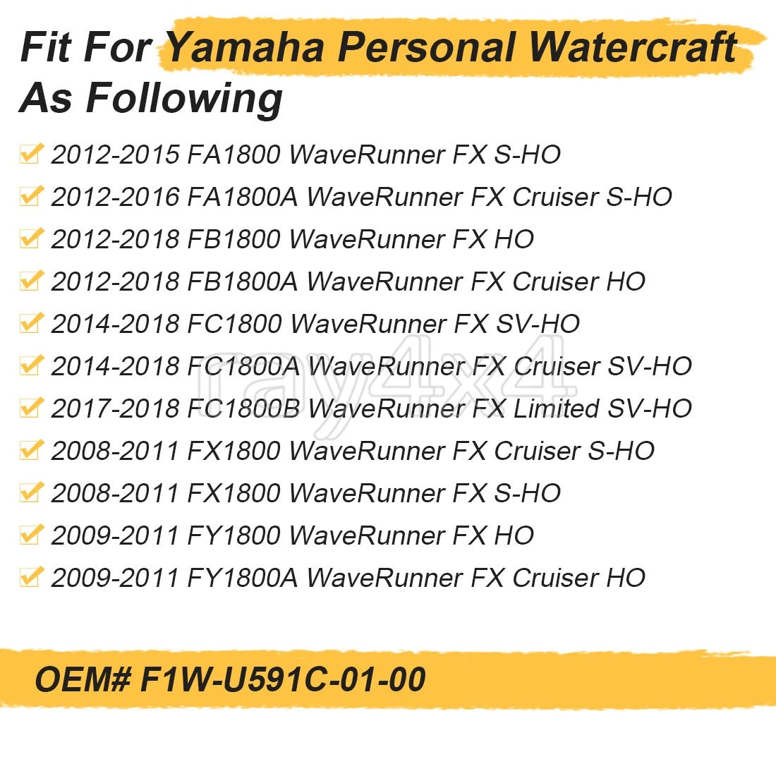 Cap Case Engine Hatch for Yamaha WaveRunner (F1W-U591C-01-00)