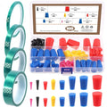 105 Pieces Silicone Rubber Coating Kit with PET Masking Tape