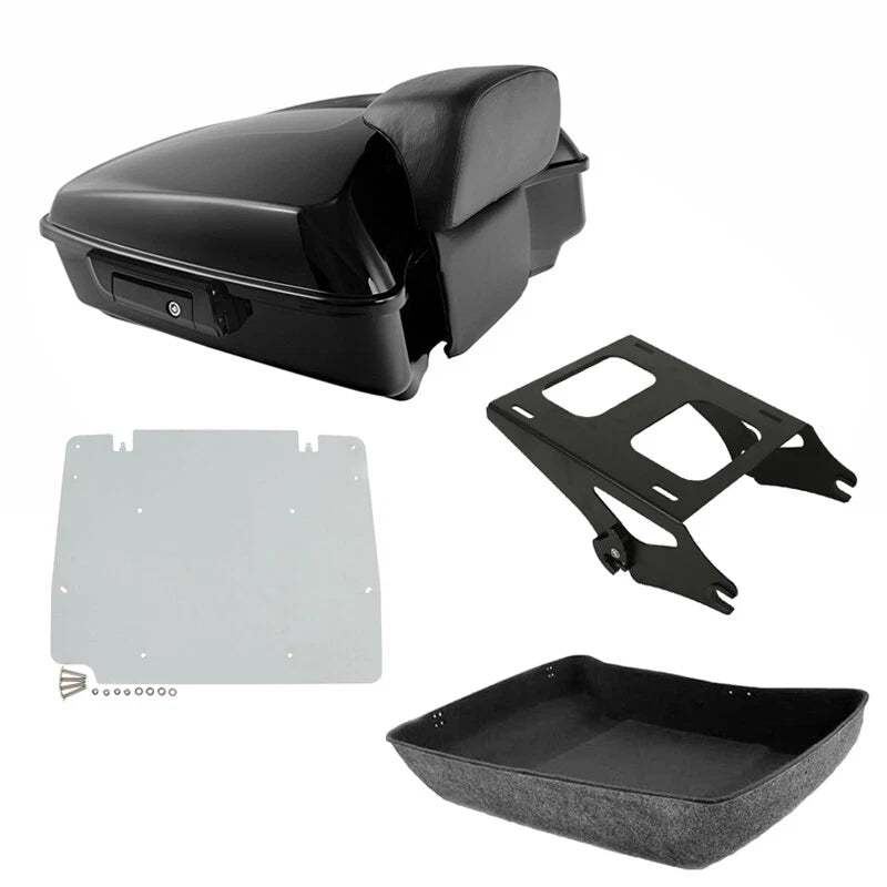 Trunk Backrest Pad Mount Rack Base Plate for Harley Touring (2014–2026)
