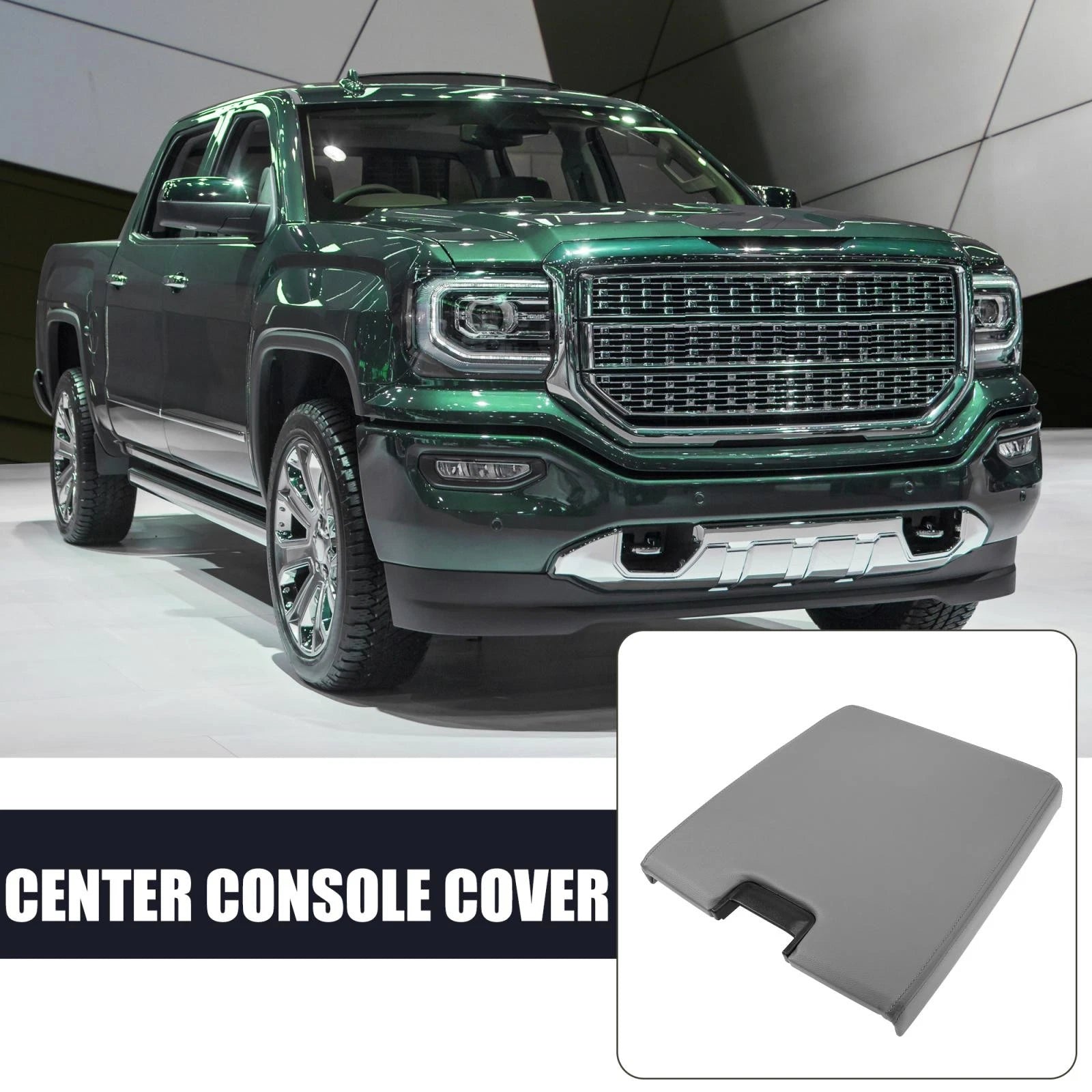 Car Center Console Cover Gray Replacement for Chevrolet Silverado 1500 (2007–2013)