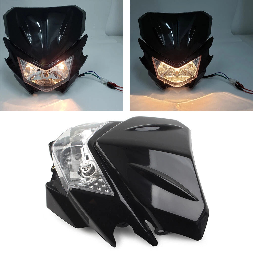 Universal Motorcycle Fairing Headlight Lamp Hi/Lo for Street Fighter (Fit)