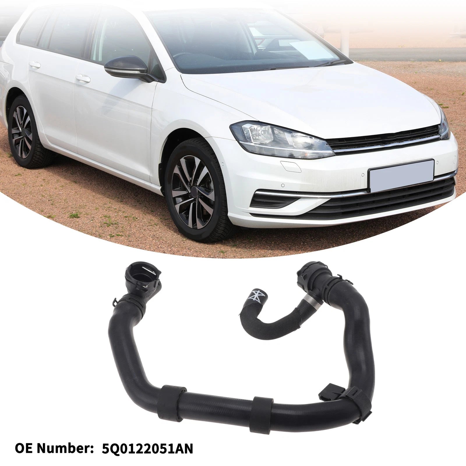 Radiator Hose Replacement for Volkswagen Golf (2015–2018) Plastic Coolant Pipe