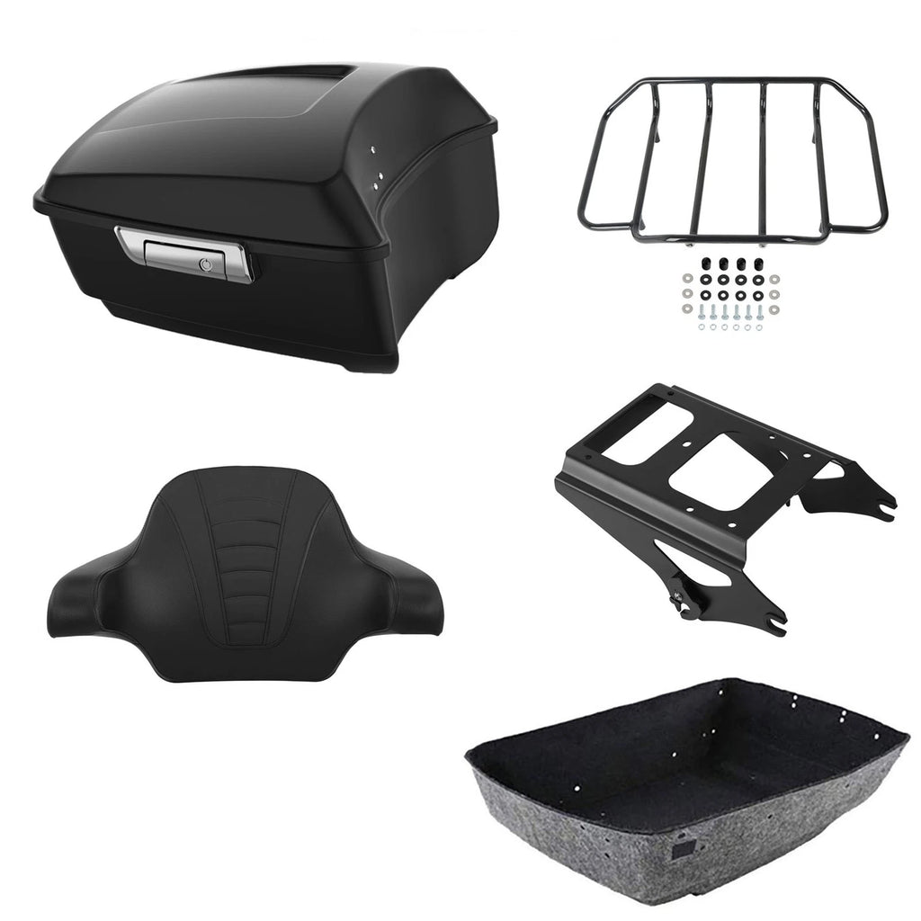 Matte Black Trunk Backrest Rack for Harley Street Glide (2009–2013)
