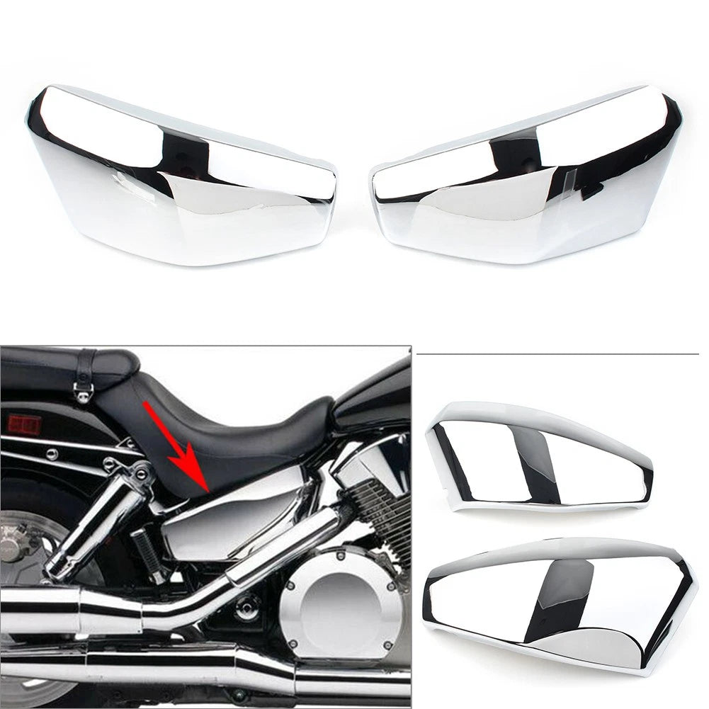 Chrome Battery Side Covers for Honda VTX1300 R/S/C/T (2003–2009)