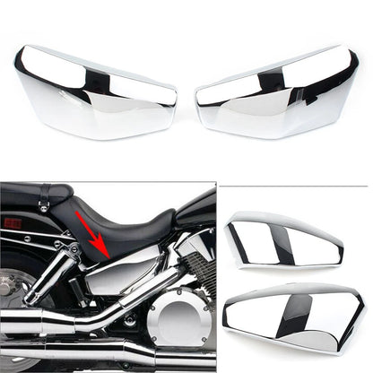 Chrome Battery Side Covers for Honda VTX1300 R/S/C/T (2003–2009)
