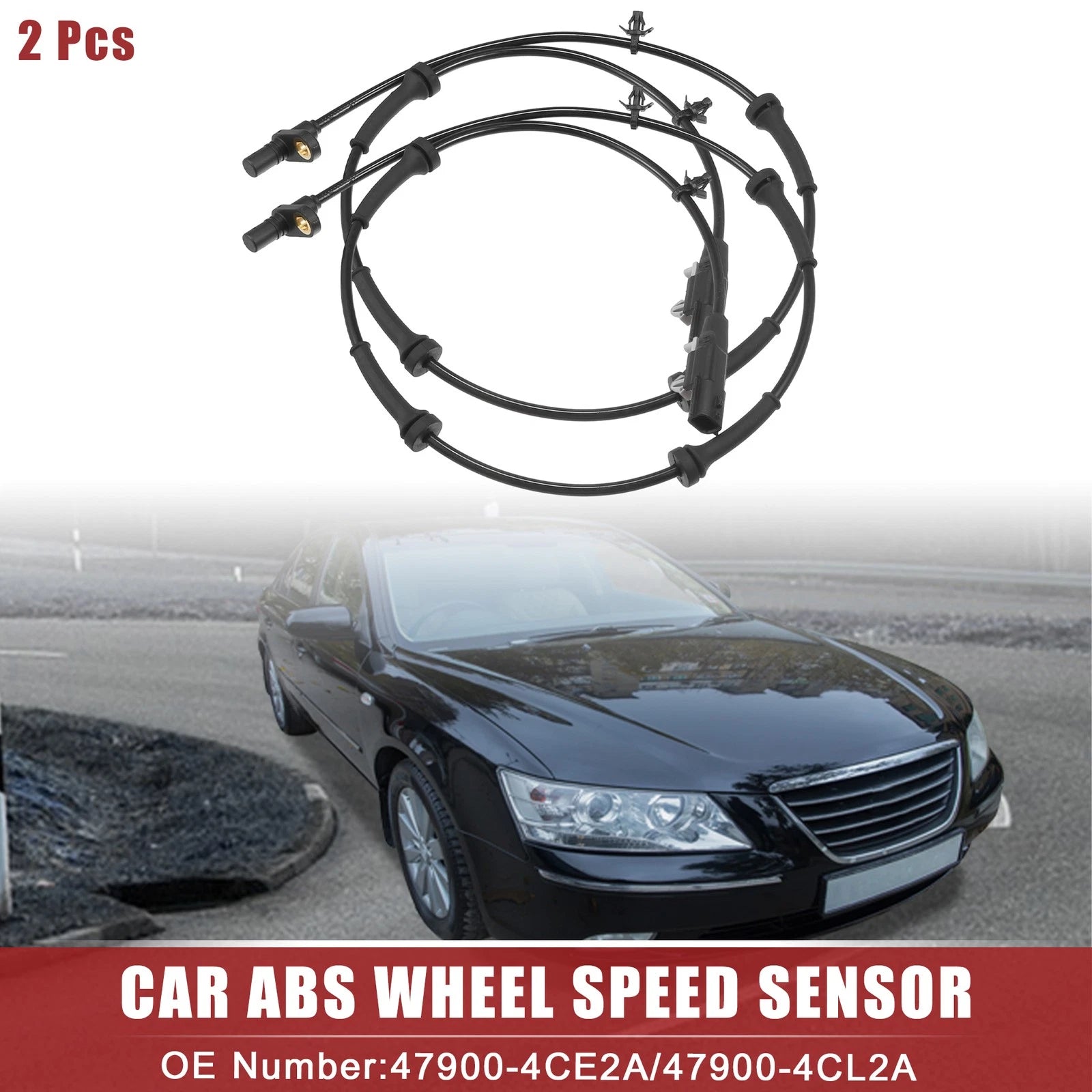 2 Pcs Rear ABS Sensor for Nissan Rogue (All Engine, 2014–2020) No. 47900-4CE2A