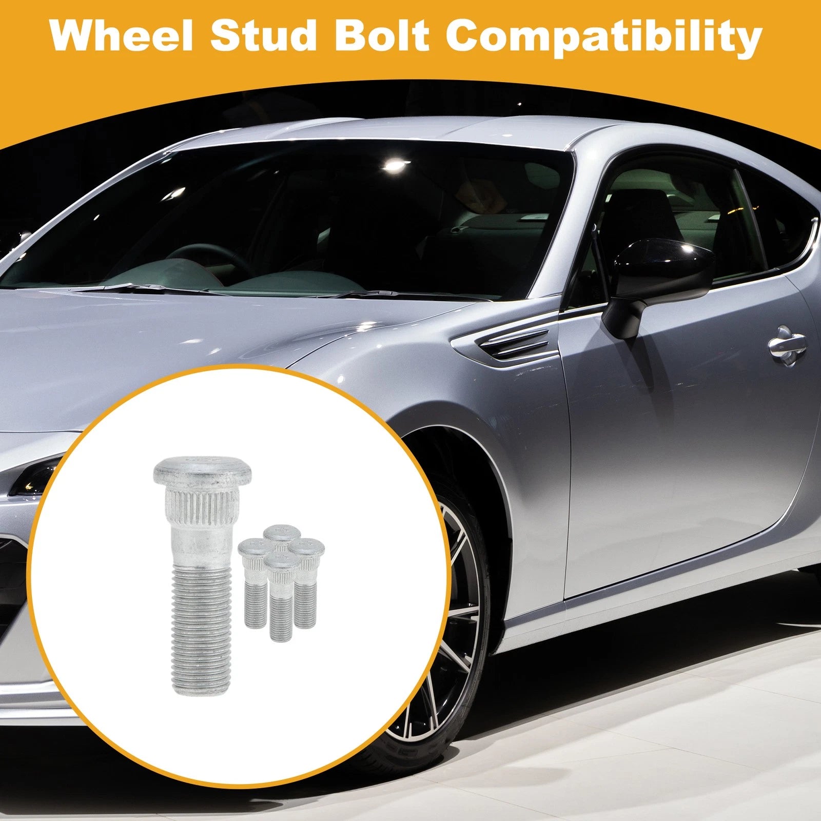 Wheel Lug Stud M12x1.25 Replacement for Subaru BRZ (2013–2025) 5 Pack