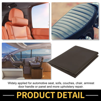 Leather Repair Patch for Car Seat Sofa Trim (108" x 54", Brown)