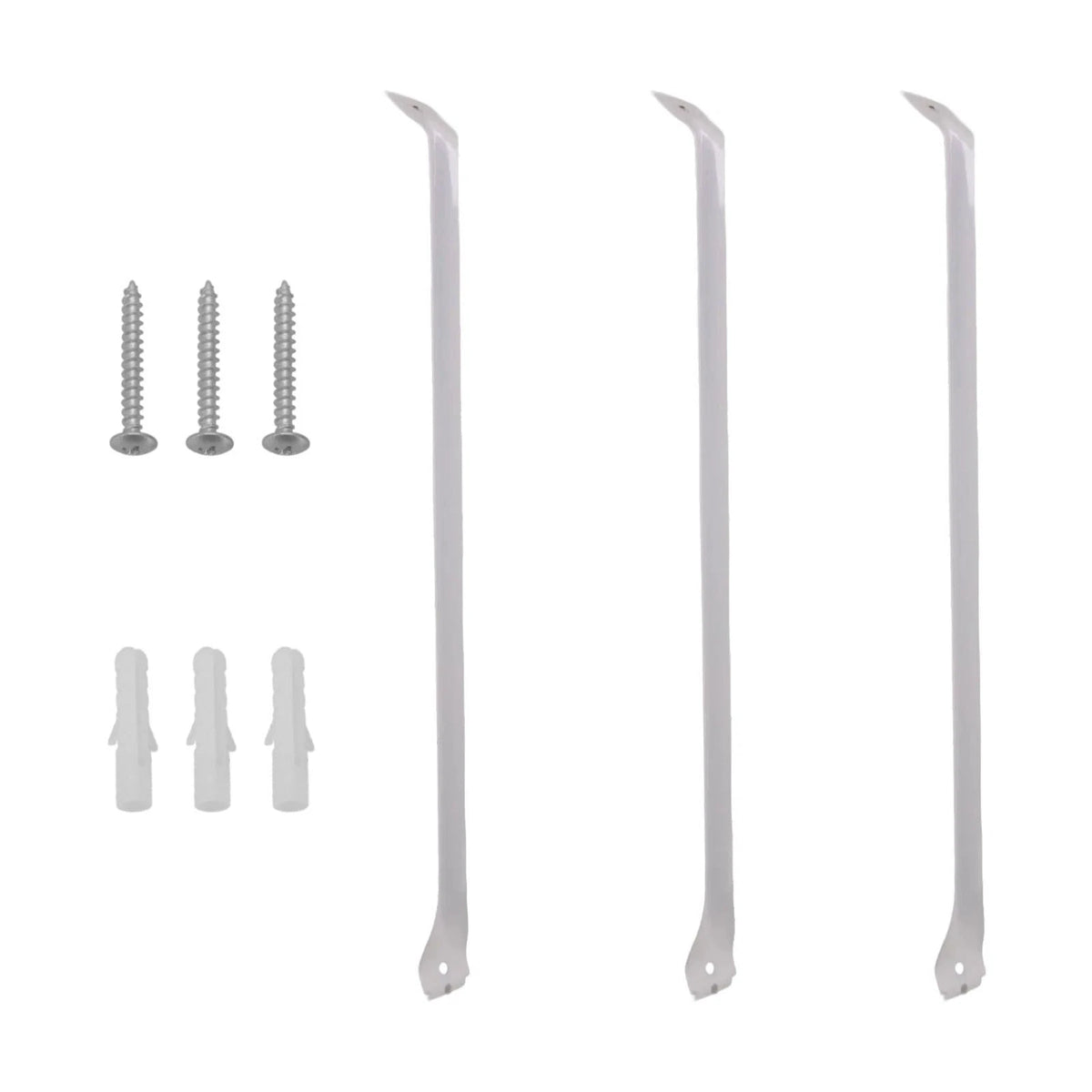 Set of 3 Wire Shelving Support Brackets for Closet Organization (17 Inch)