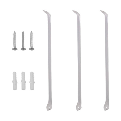 Set of 3 Wire Shelving Support Brackets for Closet Organization (17 Inch)