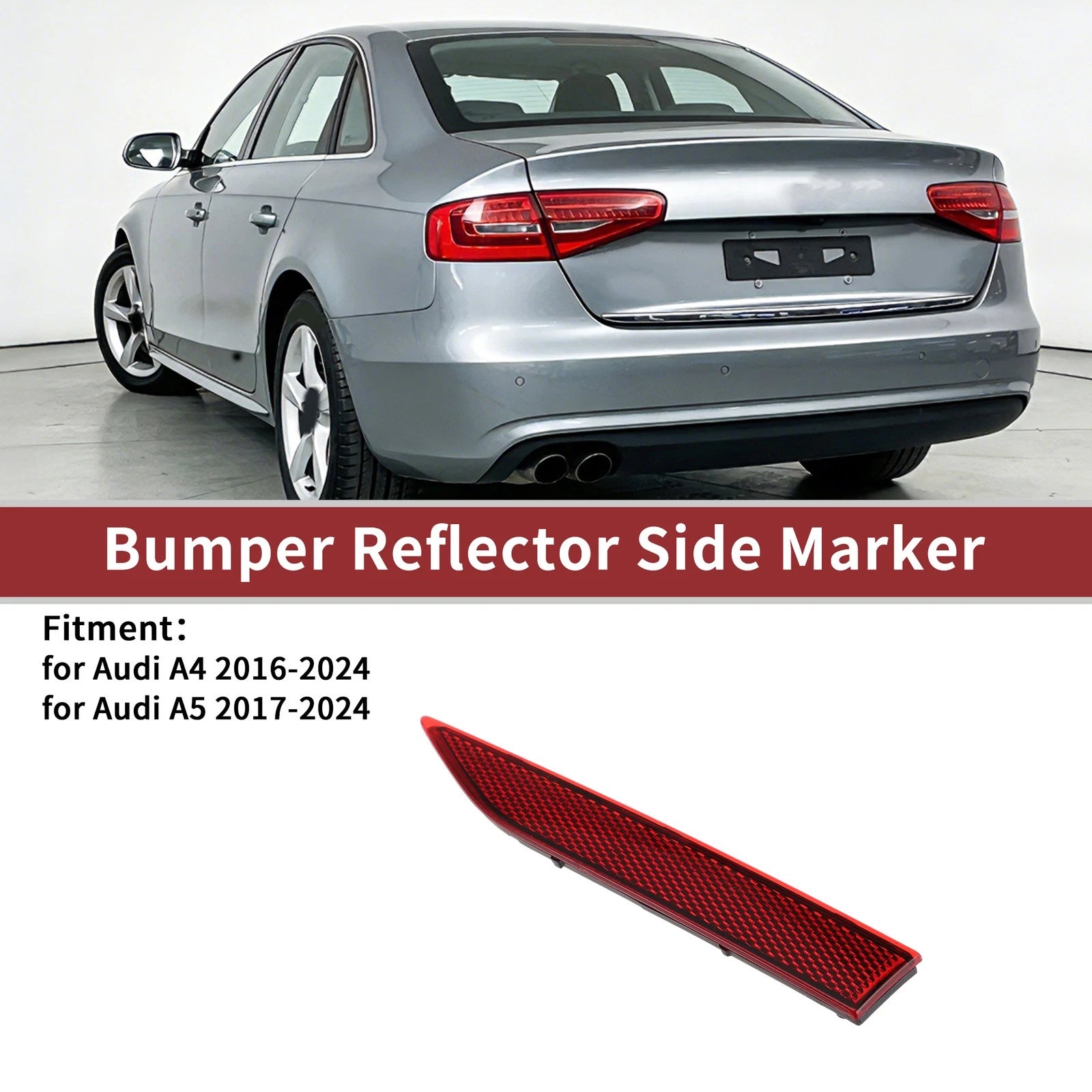 Rear Left Bumper Reflector Replacement for Audi A4 (2016–2024)