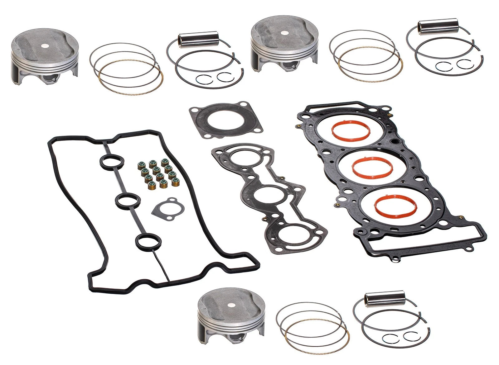 Top End Rebuild Piston Gasket Kit for Yamaha 1050 FSH AR SX 210 220 EX VX (STD)