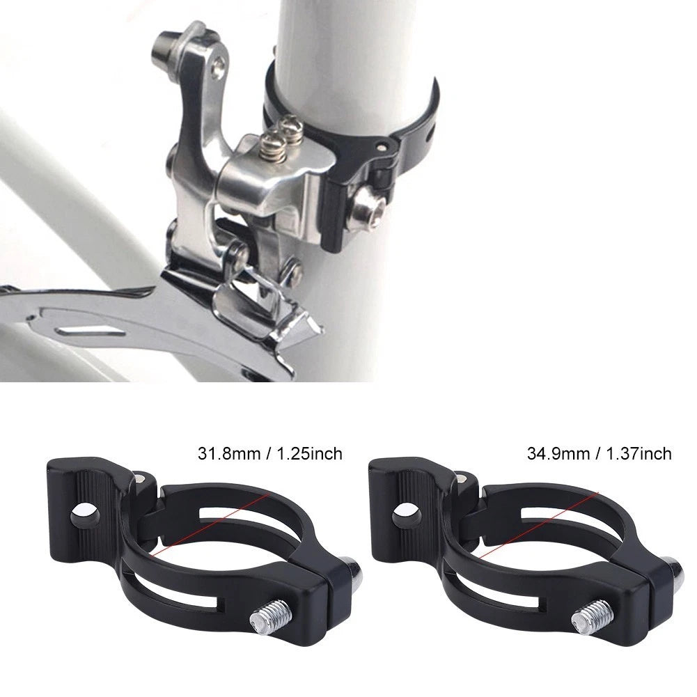 Bicycle Front Derailleur Braze-On Clamp Band Adapter 31.8/34.9mm