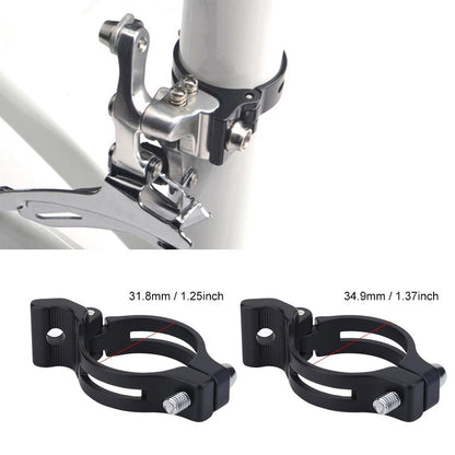 Bicycle Front Derailleur Braze-On Clamp Band Adapter 31.8/34.9mm