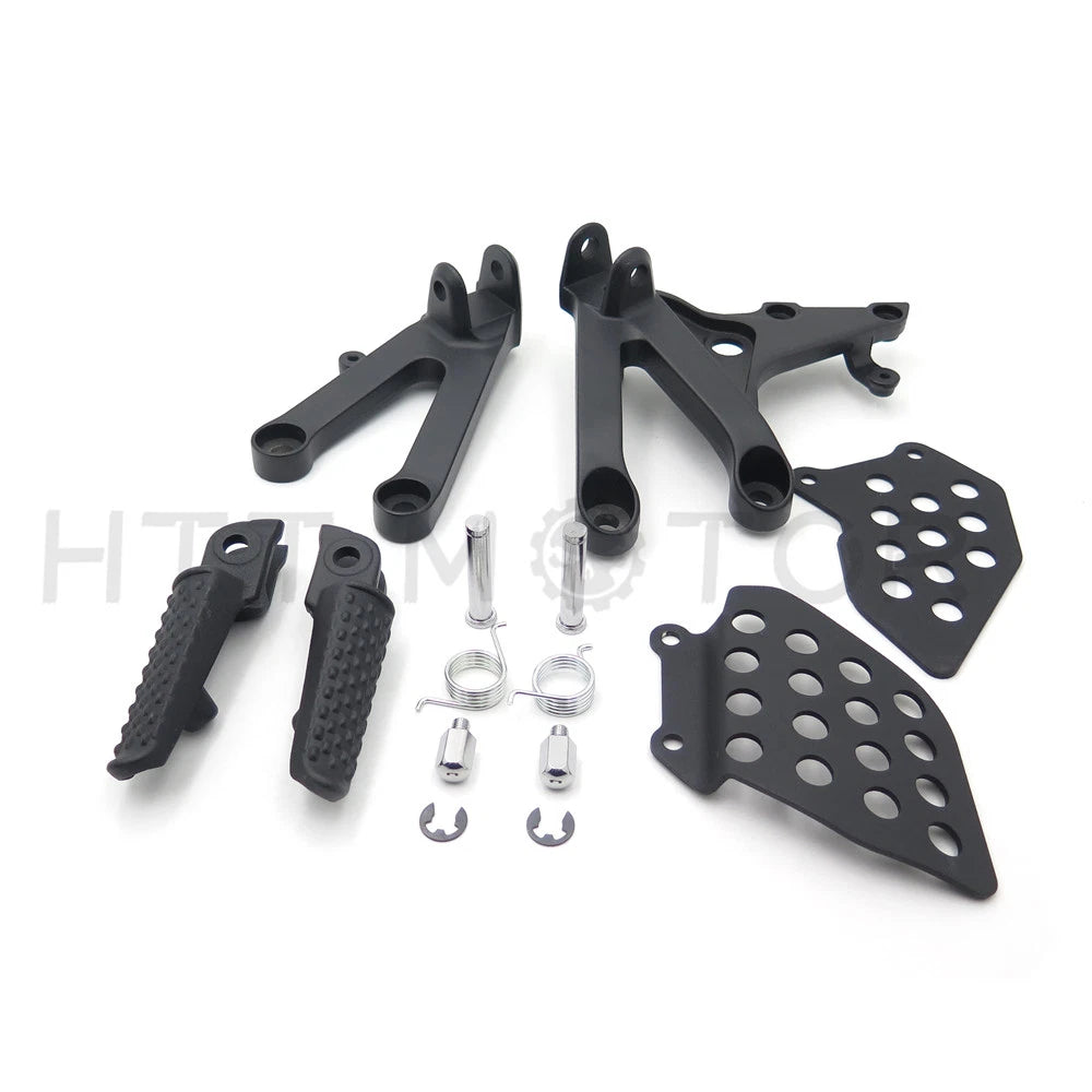Black Front Footrest Pegs Bracket for Honda CBR 600RR (2007–2014)