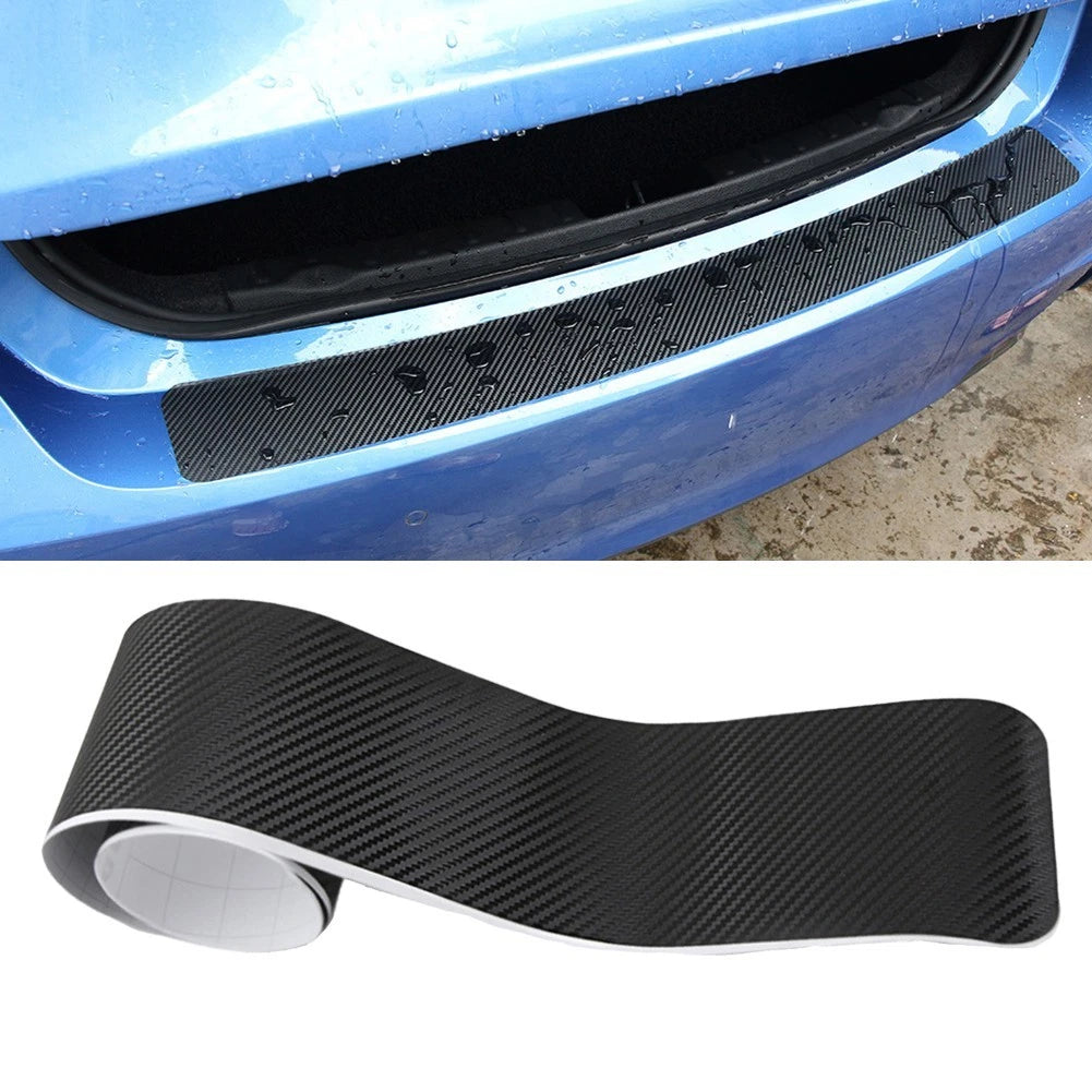 Carbon Fiber Rear Trunk Protector Trim Sticker for (90CM)