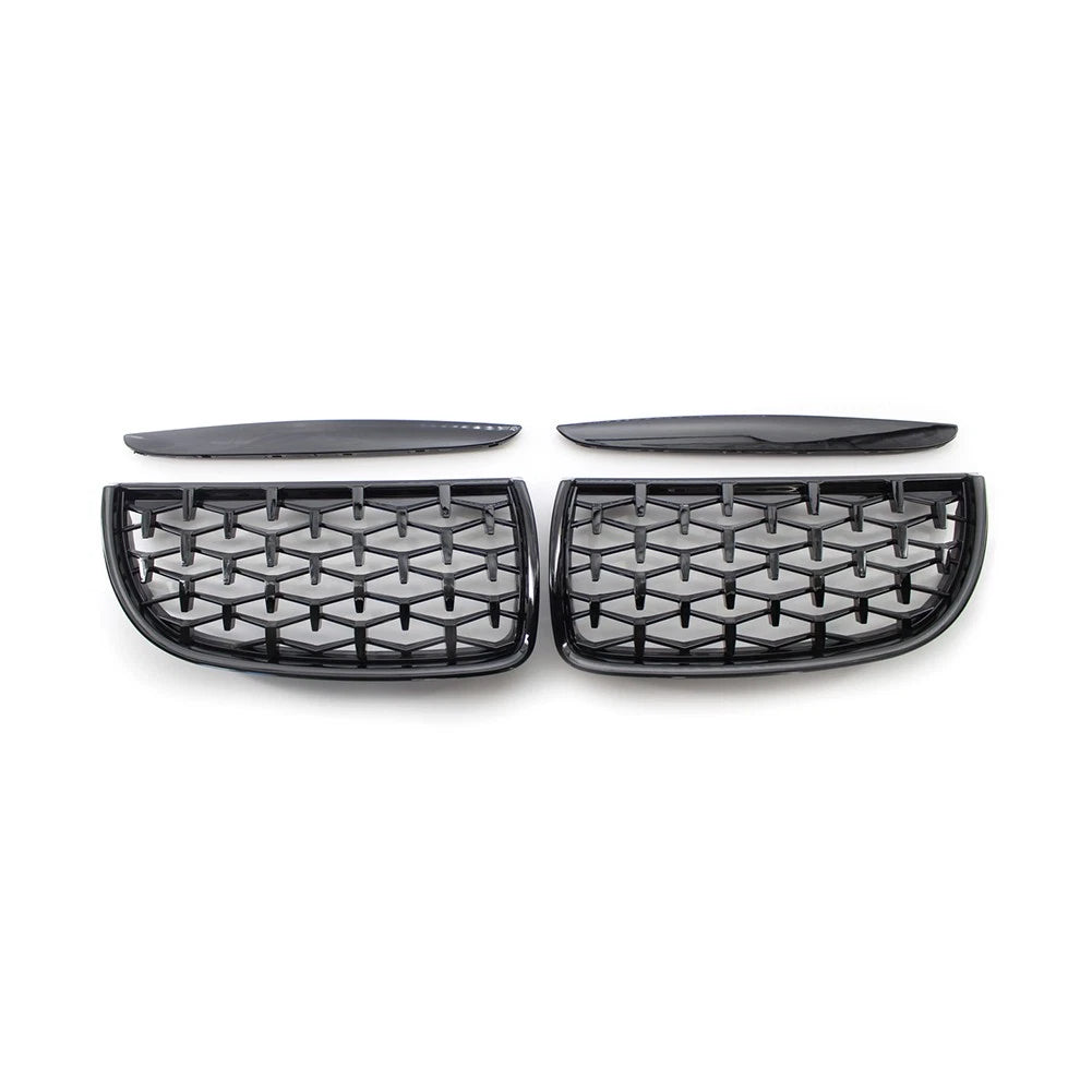 Diamond Black Front Kidney Grill for BMW 3 Series E90/E91 (2005–2008)