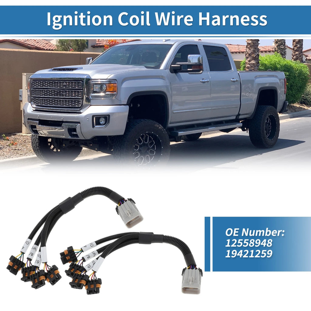 2 Pack Ignition Coil Wire Harness Replacement for Chevy Corvette (1997–2004)