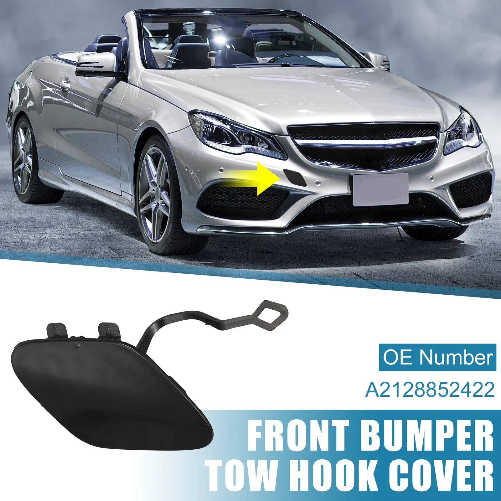 Front Right Tow Hook Cover Replacement for Mercedes-Benz E200 (2014–2016)