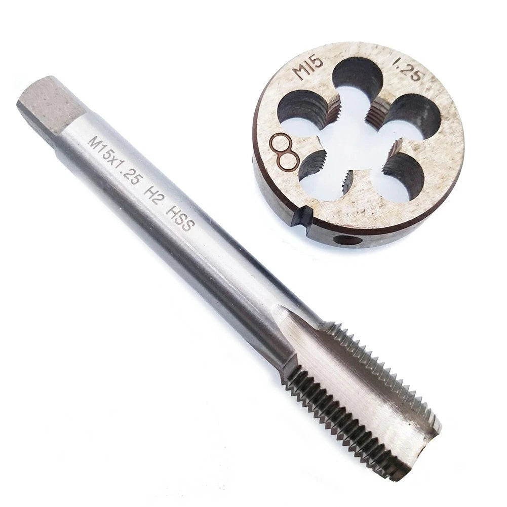 M15 X 1.25mm Plug Tap and Die Threading Tool Set (1pc Each)