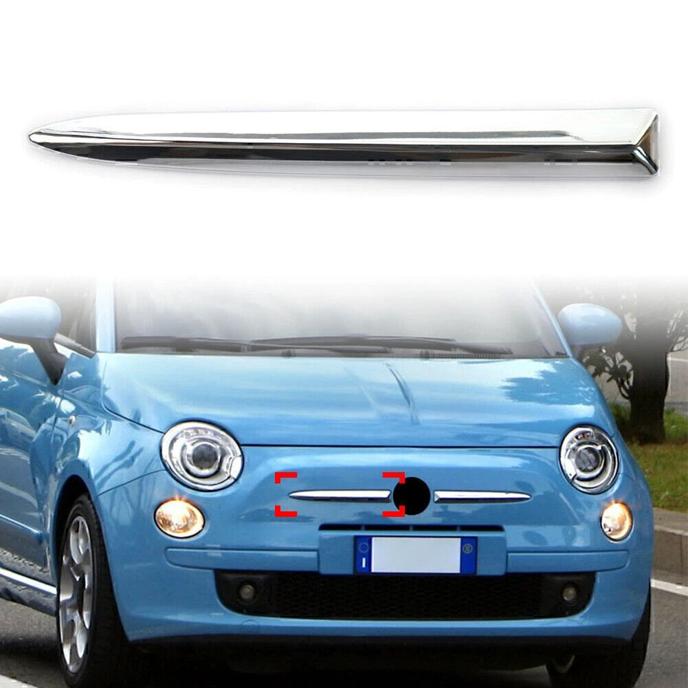 Chrome Front Right Side Bumper Upper Moulding Trim For FIAT 500 2007-2015 2014