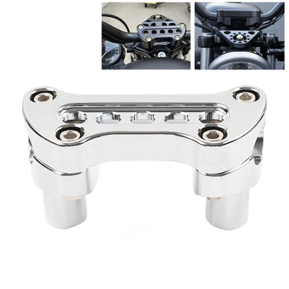 2" Straight Handlebar Riser & Top Clamp for Harley Dyna Touring Road Glide Chrome