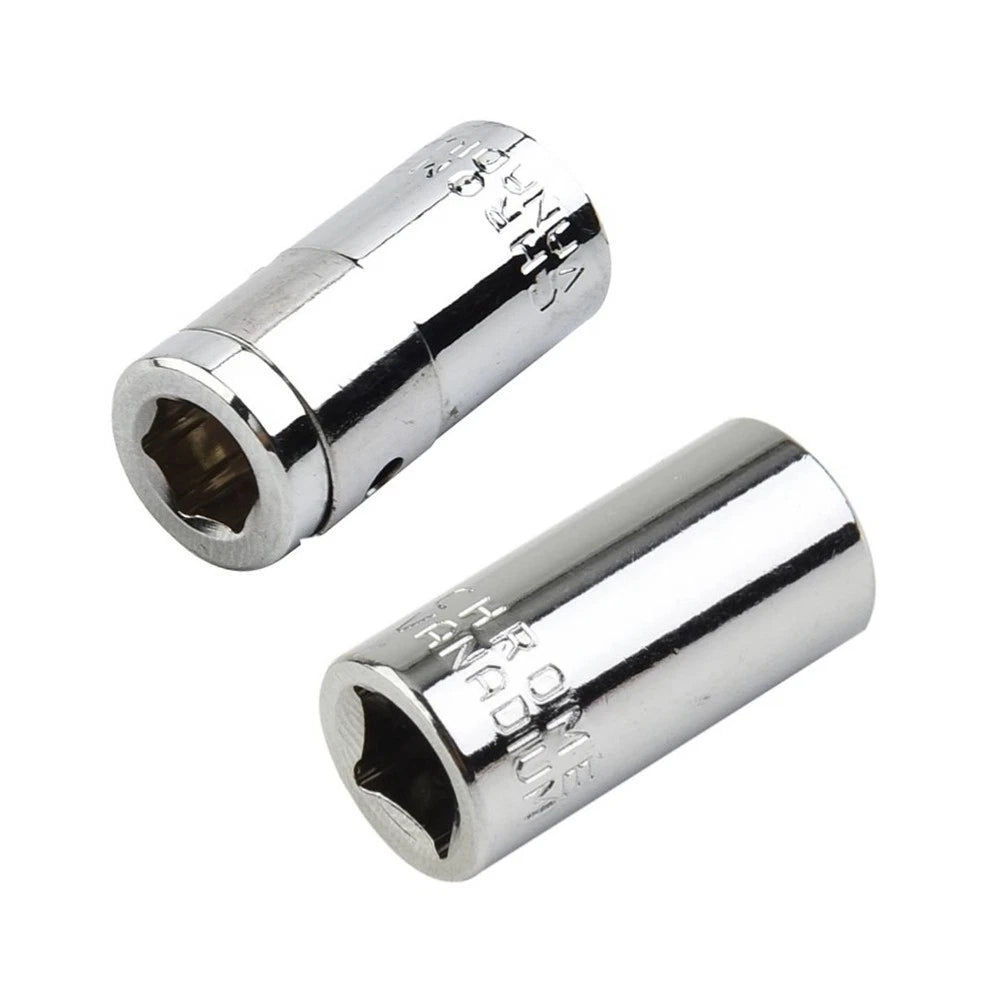 2X 1/4" Square Drive to 1/4" Hex Socket Bits Converter Adapter