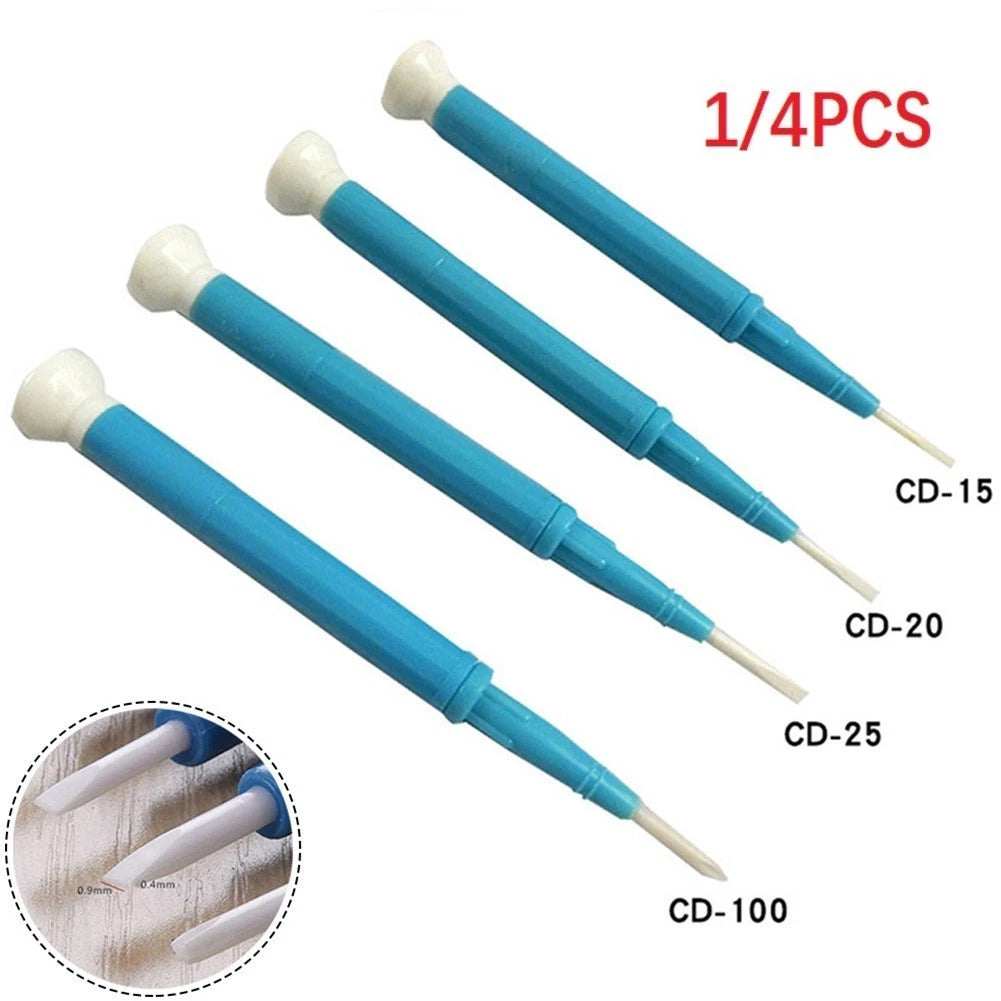Ceramic Screwdriver Set of 4 Antistatic Non-Magnetic Slotted CD-15/20/25/100