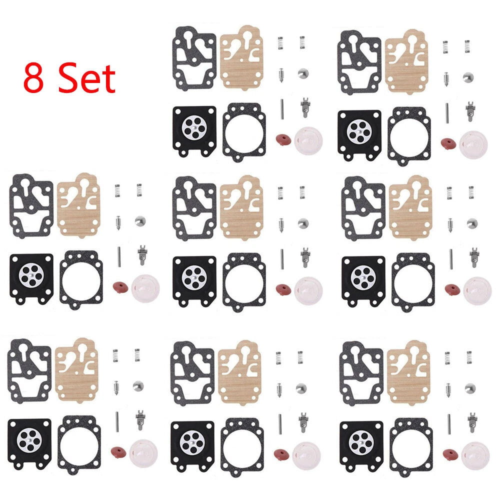 Set of 8 Carburetor Gasket Rebuild Kit for Walbro 43CC 52CC (40-5/44F-5 34F 36F 139F)