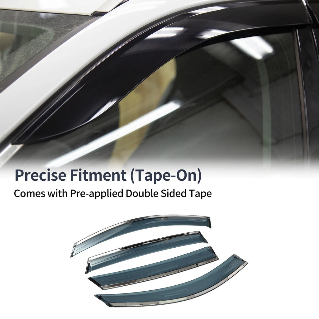 Window Deflectors Side Vent Visors Black 1 Set for BMW X6 (2008–2014)