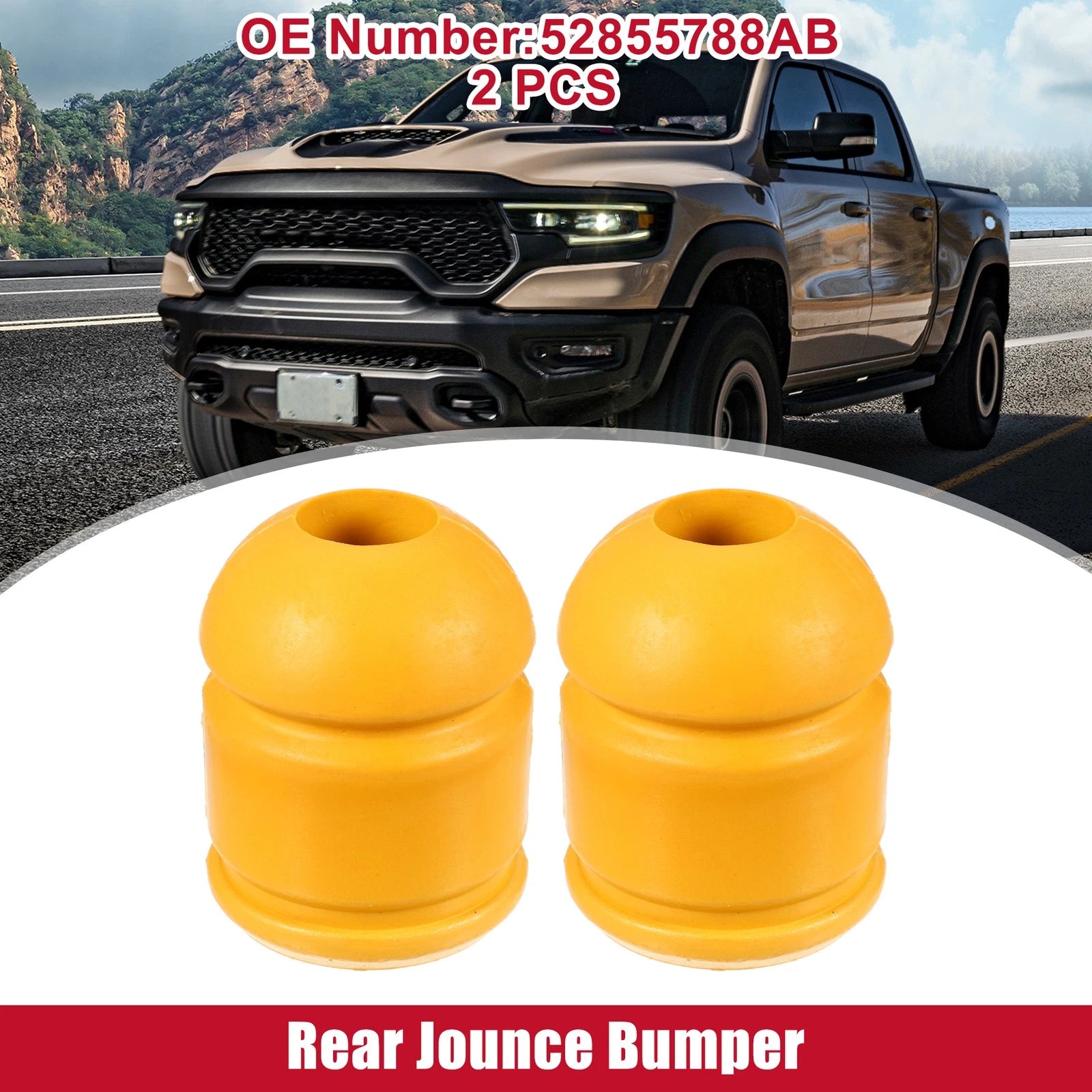 Rear Jounce Bumper Kit 2pcs Heavy Duty for Dodge Ram 1500 (2009–2010)