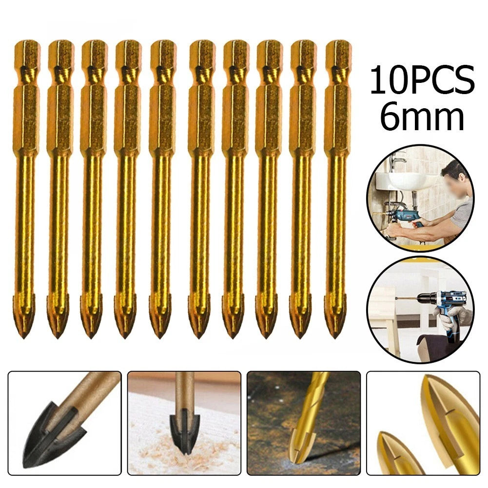 10pcs Tile Drill Bits Set for Glass
