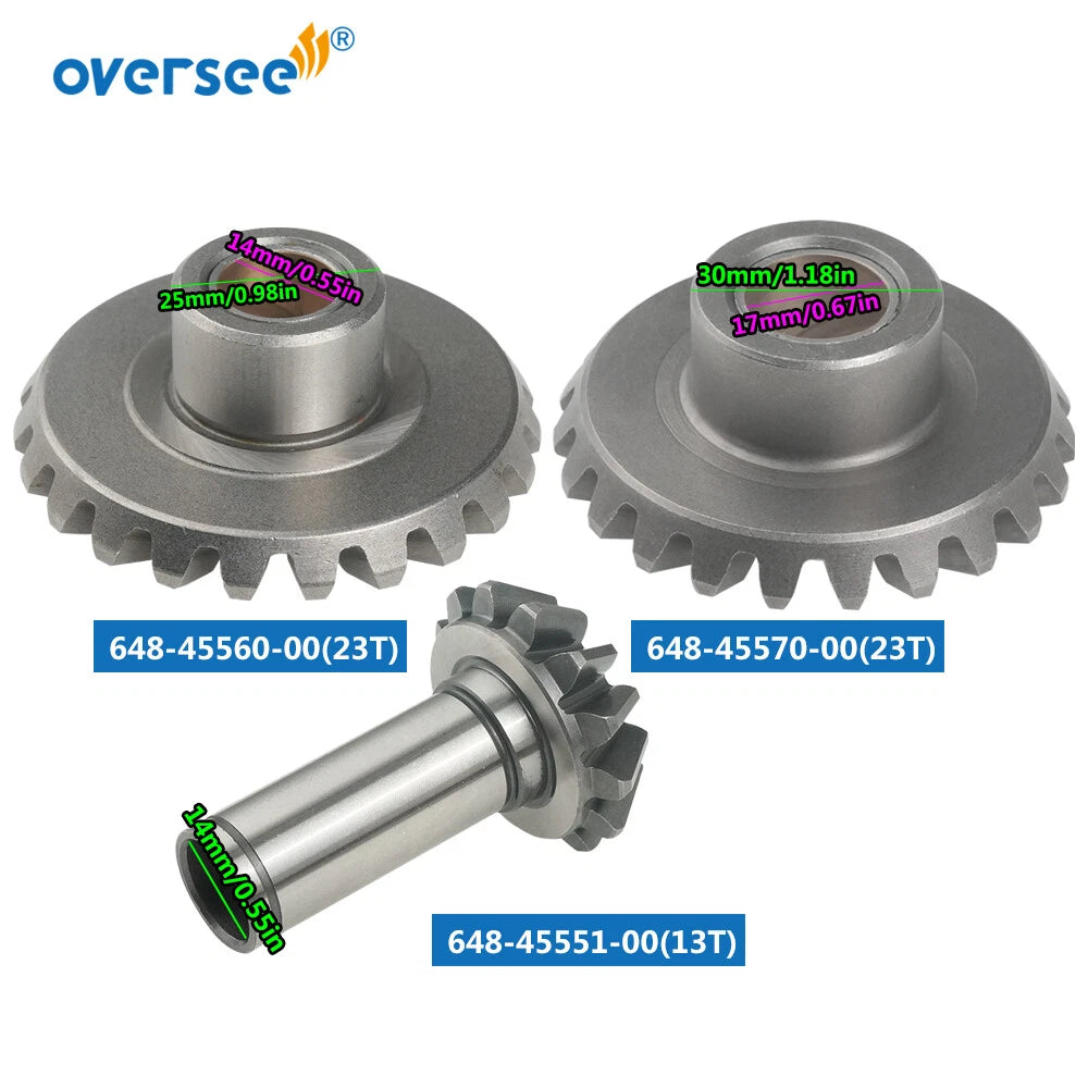 648 Gear Kit for Yamaha Outboard 2T F C25HP (648-45560, 45570, 45551)