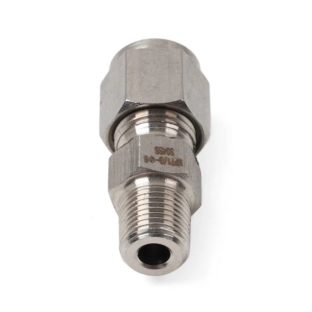 Compression Fitting 1/8" NPT 6mm OD Stainless Steel Double Ferrule