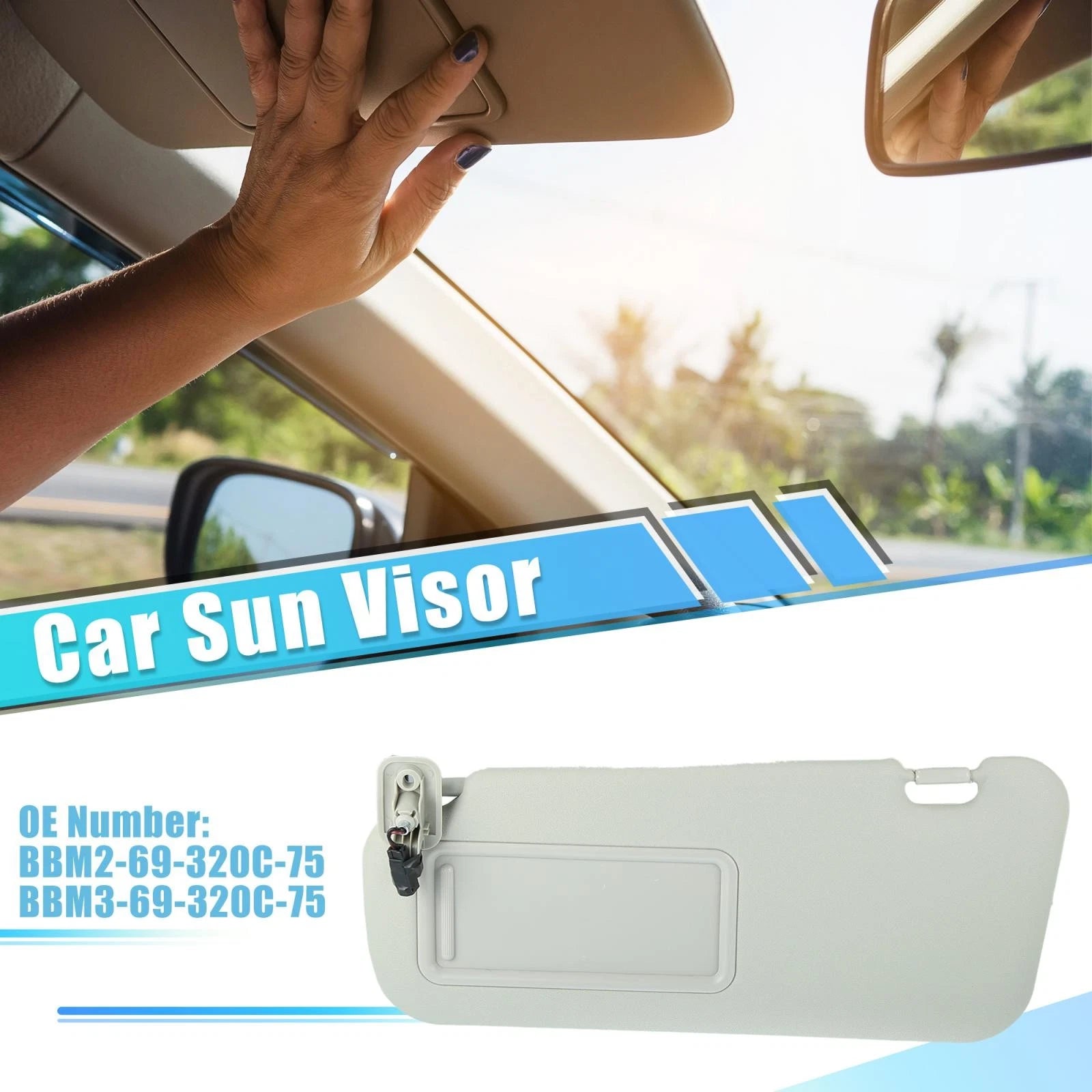 Front Left Sun Visor Replacement for Mazda 3 (2010–2013)