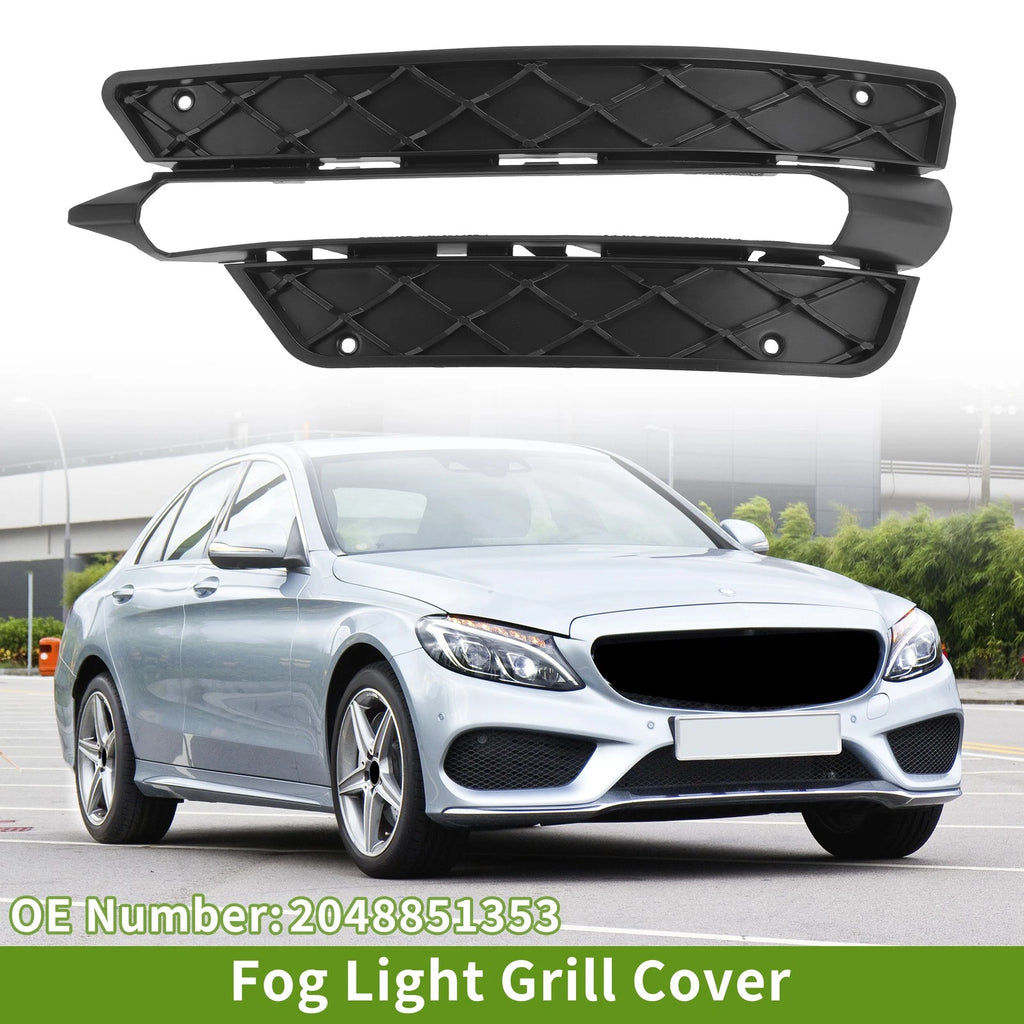 Front Left Fog Light Grill Replacement for Mercedes-Benz C350 (2008–2014)