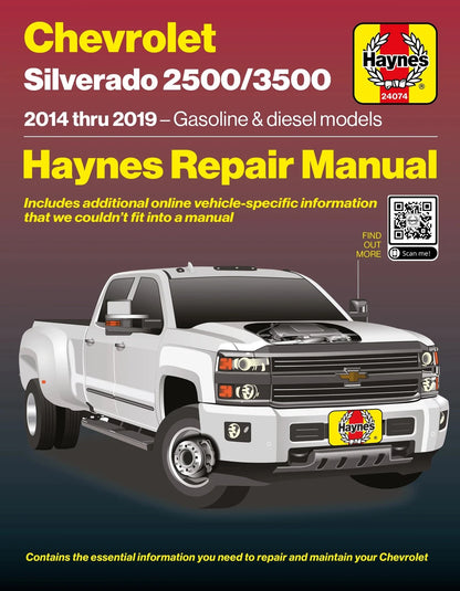 Haynes Repair Manual for Chevrolet Silverado 2500/3500 HD (2014–2019)