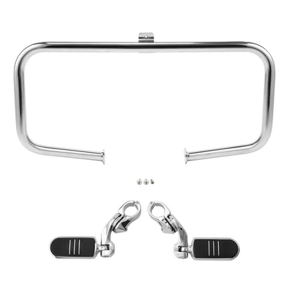 Chrome Engine Guard Highway Crash Bar Footpeg for Harley Electra Glide (1997–2008)