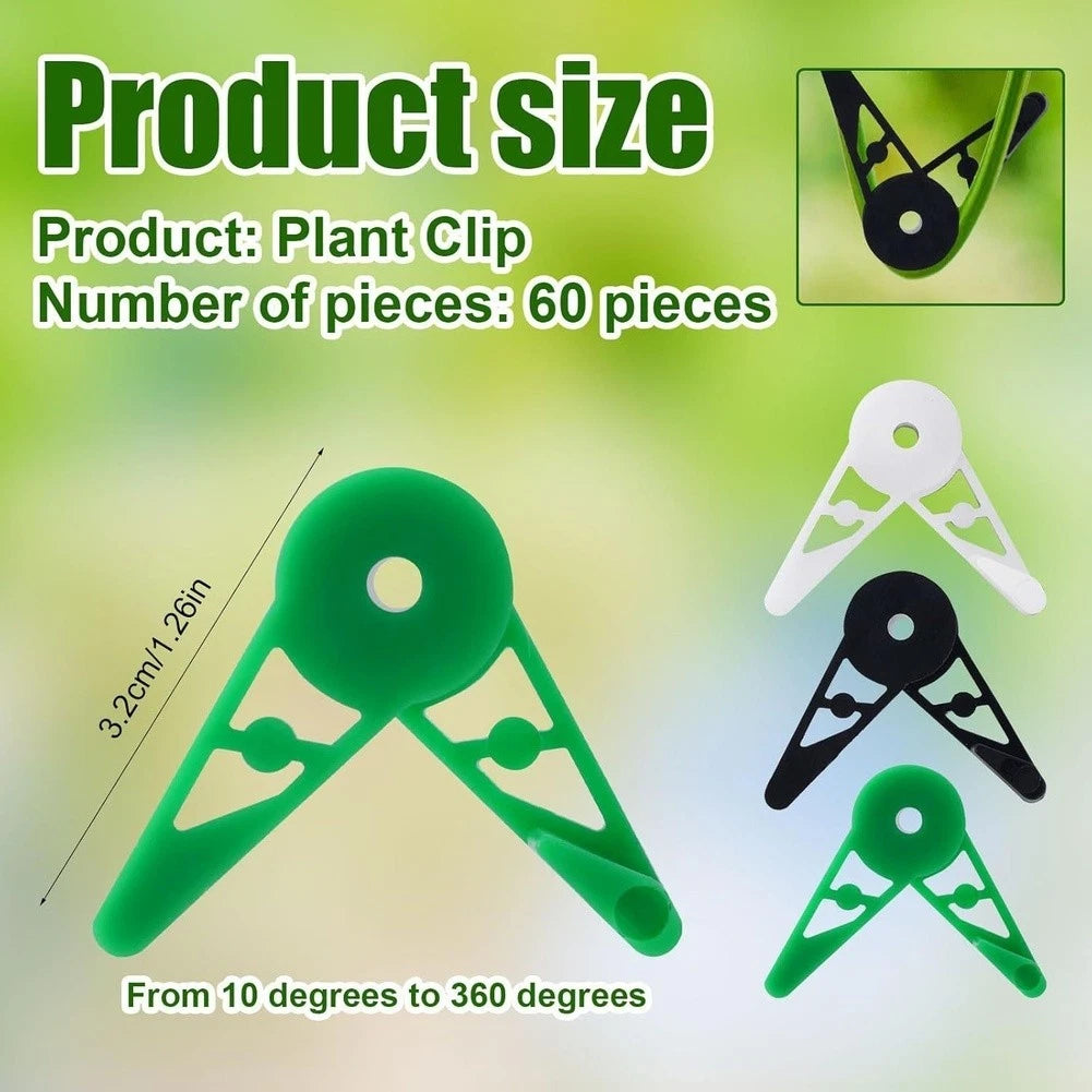 60PCS Plant Training Clips for Adjustable Stem Support (No Part Numbers)