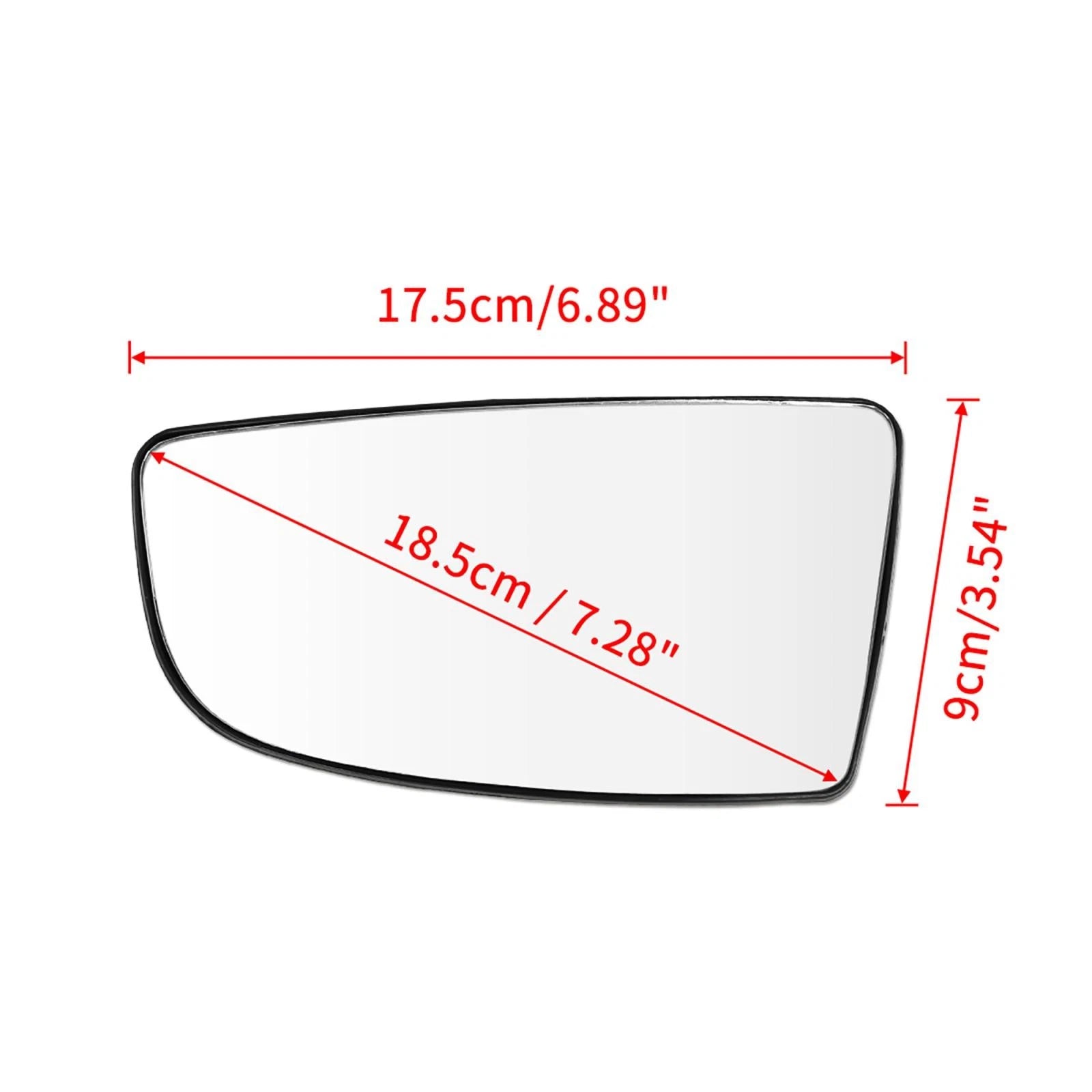 Left Side Mirror Glass Replacement with Backing Plate for Ford Transit T150 T250 T350 (2015–2020)