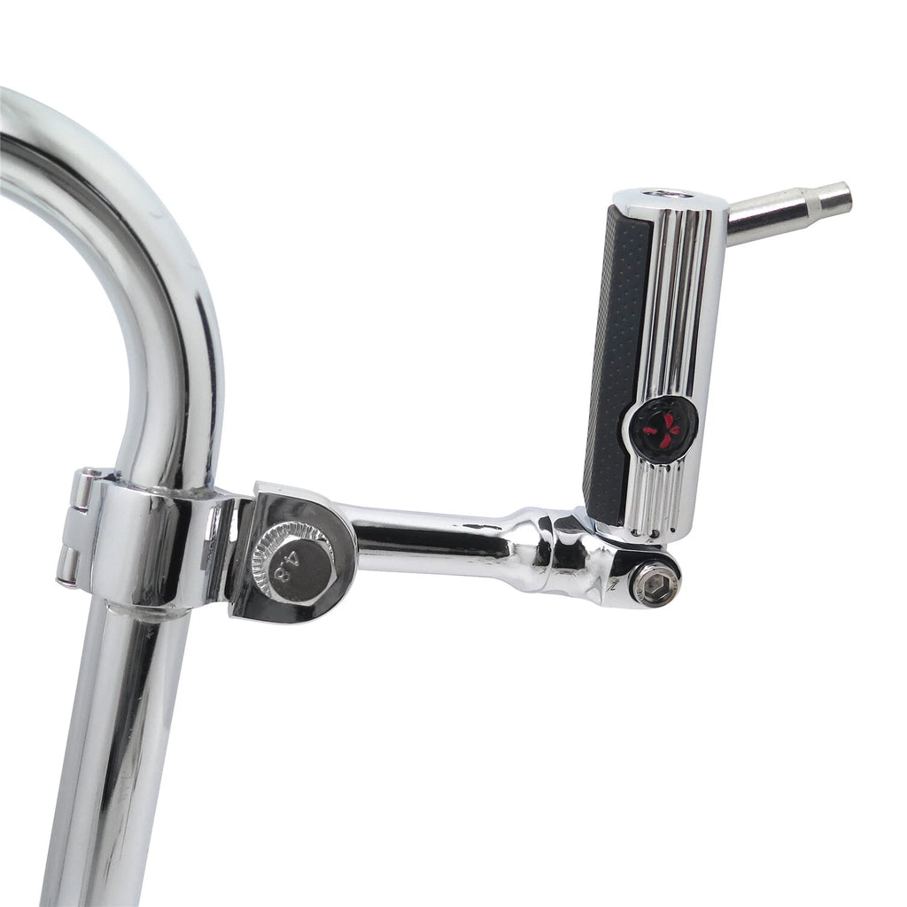 Chrome Gear Skull Footpeg Mount Kit for 1.25" Engine Guard (Defiance)