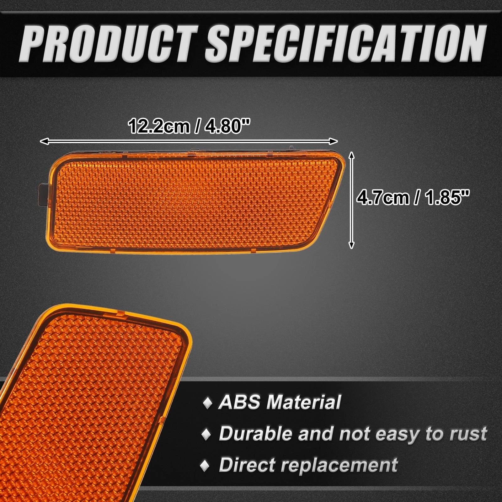 Amber Lens Front Bumper Side Marker Pair for Volkswagen GTI (2010–2014)
