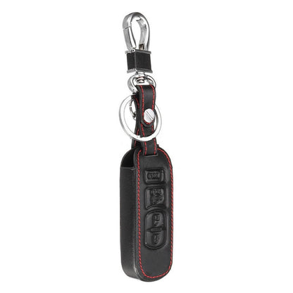 Remote Key Holder 4-Button PU Leather Case for Mazda 3/6/CX5/CX7 (2017)