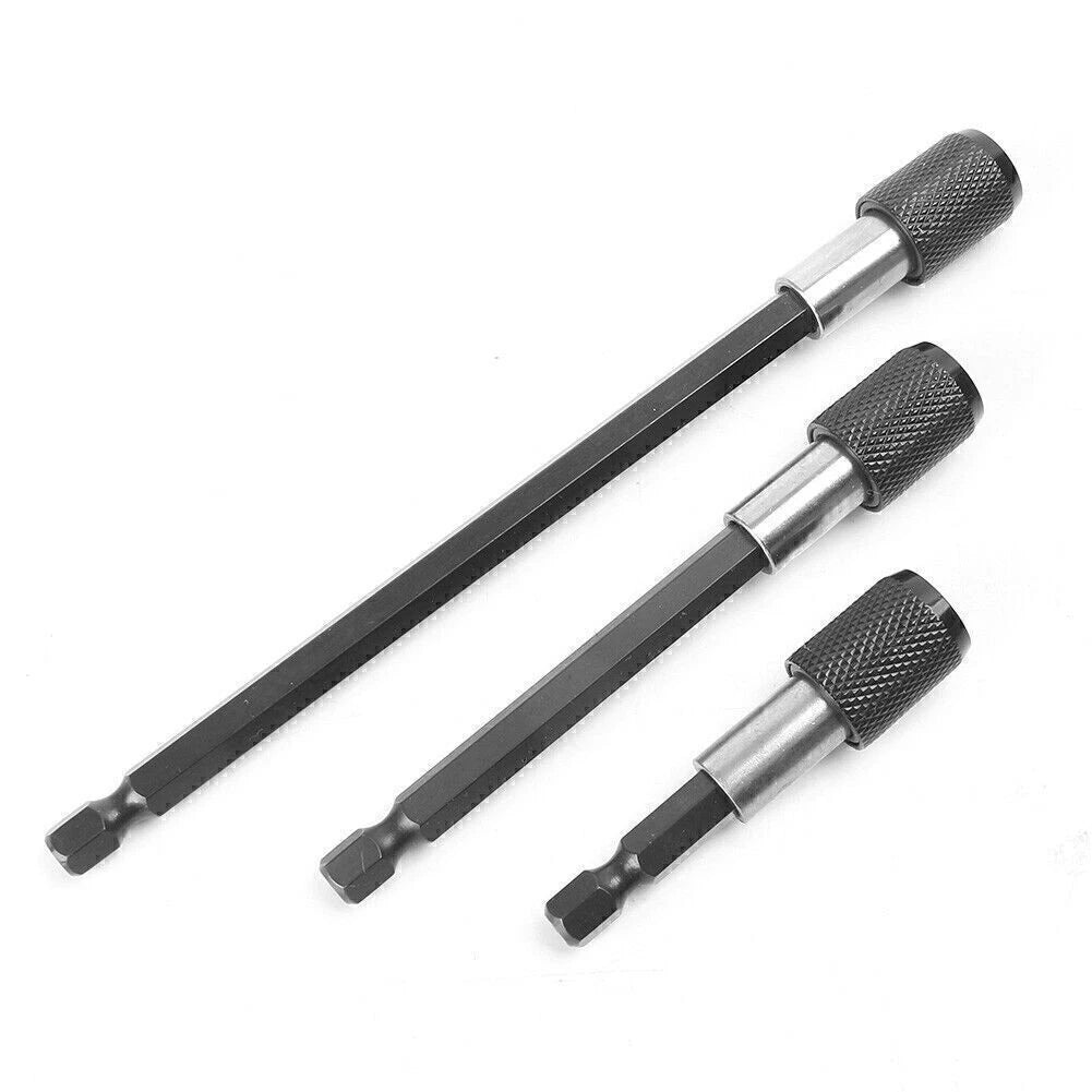 3X Magnetic Screwdriver Extension 1/4 Hex Shank Holder Drill Bit