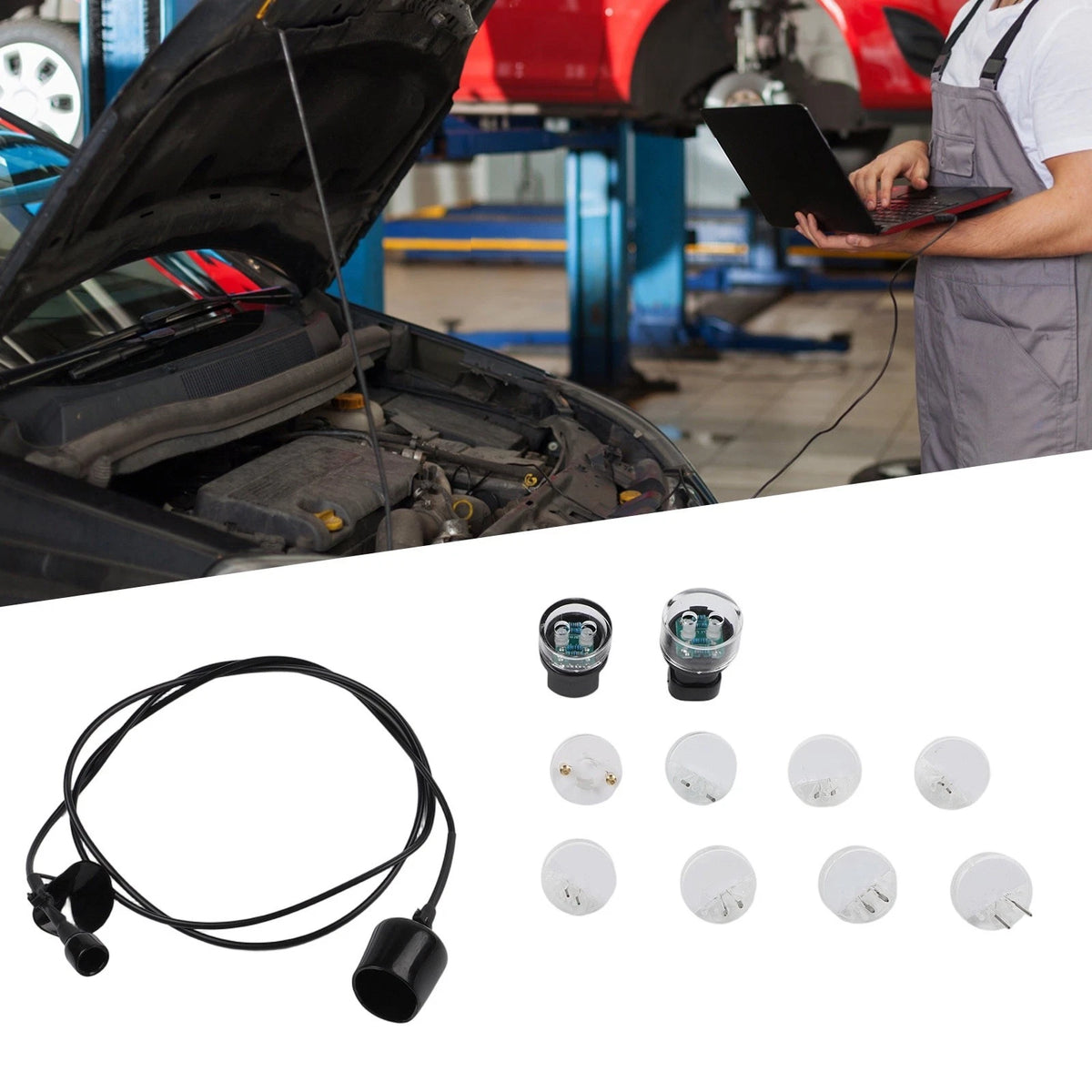 Car Fuel Injector Tester Kit with Idle Speed Control Valve Testing Function